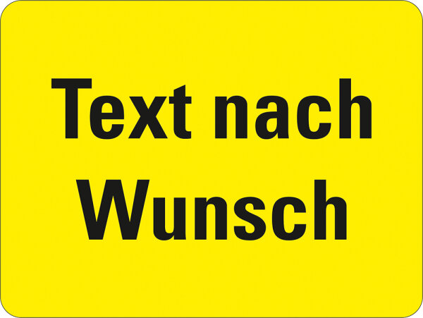 Lagerkennzeichnung Bodenmarkierungsschilder, PC kratzfest, gelb/schwarz, 200 x 300 mm