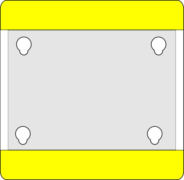 Bodenschild DIN A5 blau geschlossen