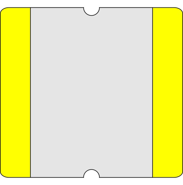 Bodenschild DIN A5 schwarz offen