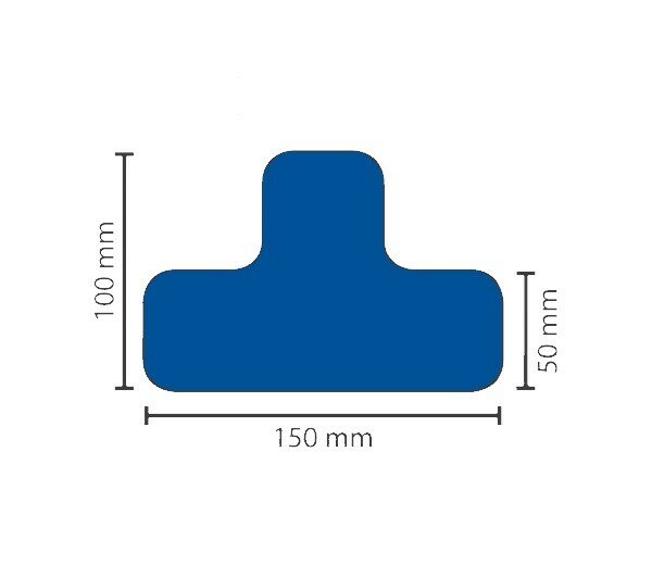 Stellplatzmarkierung extra stark BM-071, T-Stück 50 mm blau