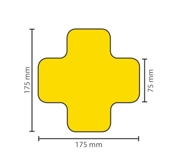 Stellplatzmarkierung extra stark BM-071, X-Stück, 75 mm, gelb