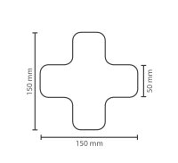 Stellplatzmarkierung strapazierfähig BM-050, X-Stück, 50 mm, weiß