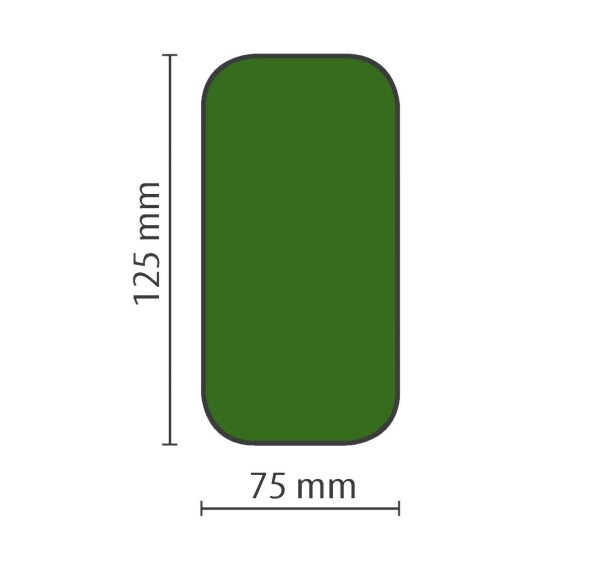 Stellplatzmarkierung strapazierfähig BM-050, Längs-Stück, 75 mm, grün