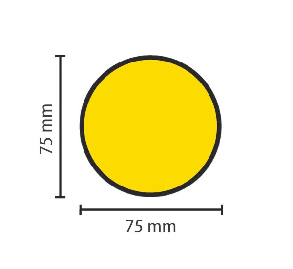 Stellplatzmarkierung strapazierfähig BM-050, Ronde, 75 mm, gelb