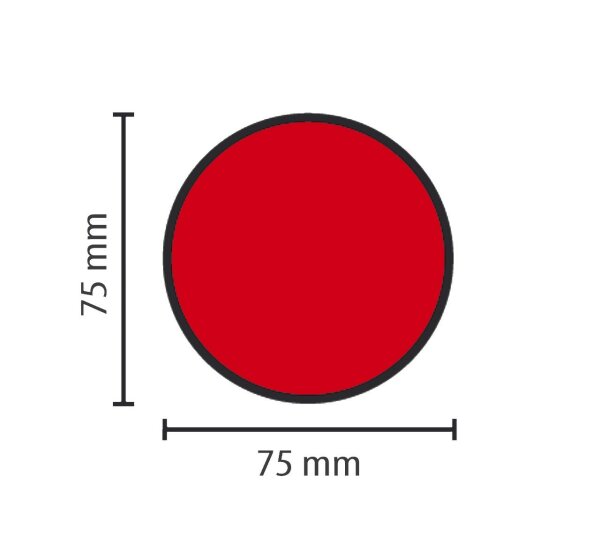 Stellplatzmarkierung strapazierfähig BM-050, Ronde, 75 mm, rot