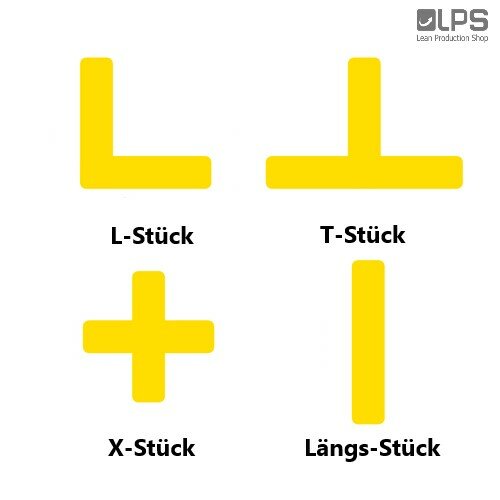 Stellplatzmarkierung lang extra stark BM-071, L-Stück, 75 mm, weiß