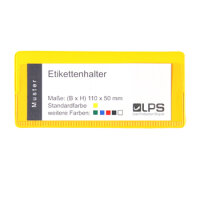 MUSTER: Etikettenhalter oben offen 110 x 50 mm schwarz...