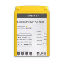 MUSTER: Sichttasche DIN A4 hoch lila Neodym-Magnet