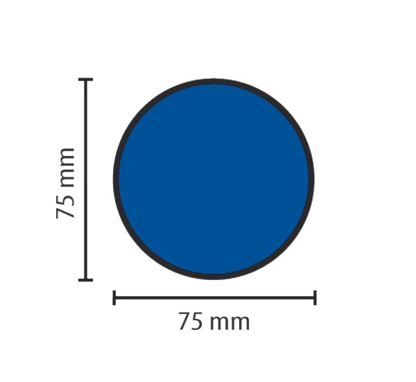 MUSTER: Stellplatzmarkierung extra stark BM-071 Ronde 75 mm blau