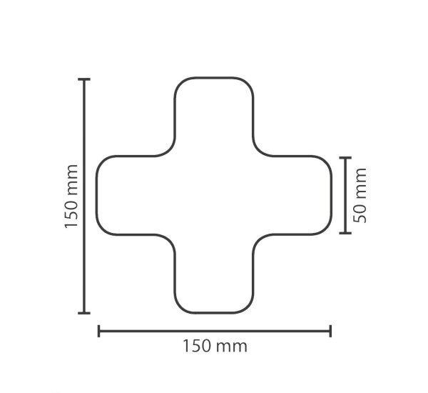 MUSTER: Stellplatzmarkierung strapazierfähig BM-050 X-Stück 50 mm weiß