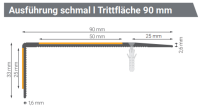 Antirutsch-Treppenkantenprofil stark gelb/schwarz,R13,90 mm x 600 mm