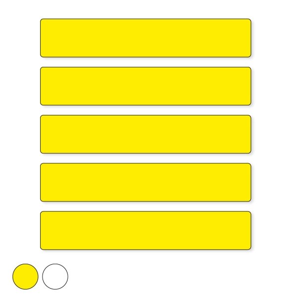 MUSTER: Zebrastreifen Set, 5 Streifen Polycarbonat gelb 20 cm x 120 mm