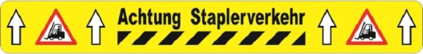 Band strapazierfähig BM-050 Achtung Staplerverkehr, 75 mm x 600 mm, PVC