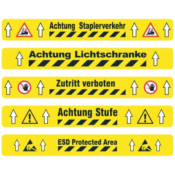 Band strapazierfähig BM-050 Achtung Staplerverkehr, 75 mm x 5 m, PVC