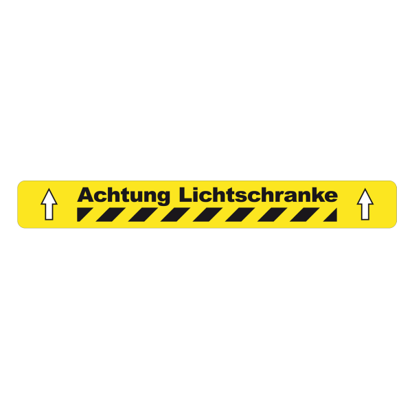 Band strapazierfähig BM-050-1 Actung Lichtschranke, 75 mm x 600 mm, Antirutsch