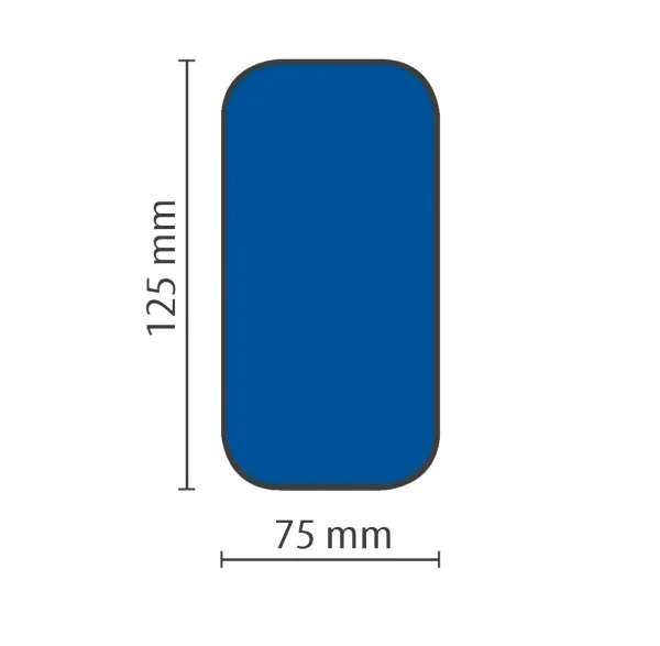 MUSTER: Stellplatzmarkireung extrem strapazierfähig BM-120 Längsstück, 75 mm, blau