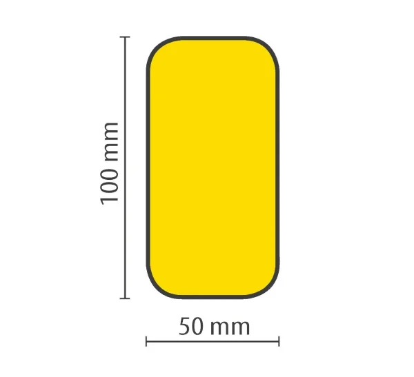 Stellplatzmarkireung extrem strapazierfähig antirutsch BM-160 Längsstück, 50 mm, gelb